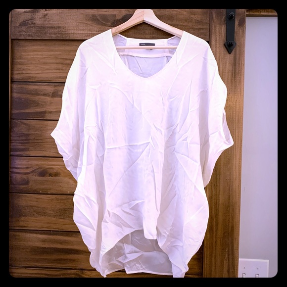 Vince Tops - Vince Silk White Cocoon Tunic size large